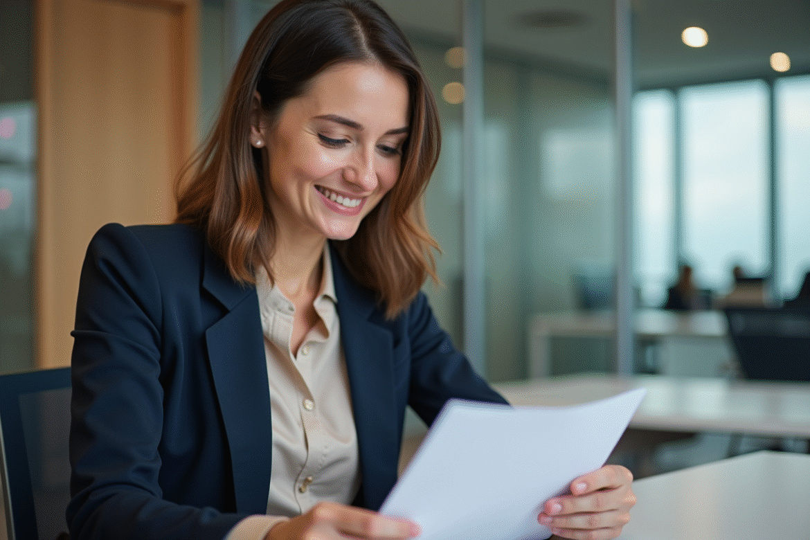 Femme d'affaires en réunion d'assurance