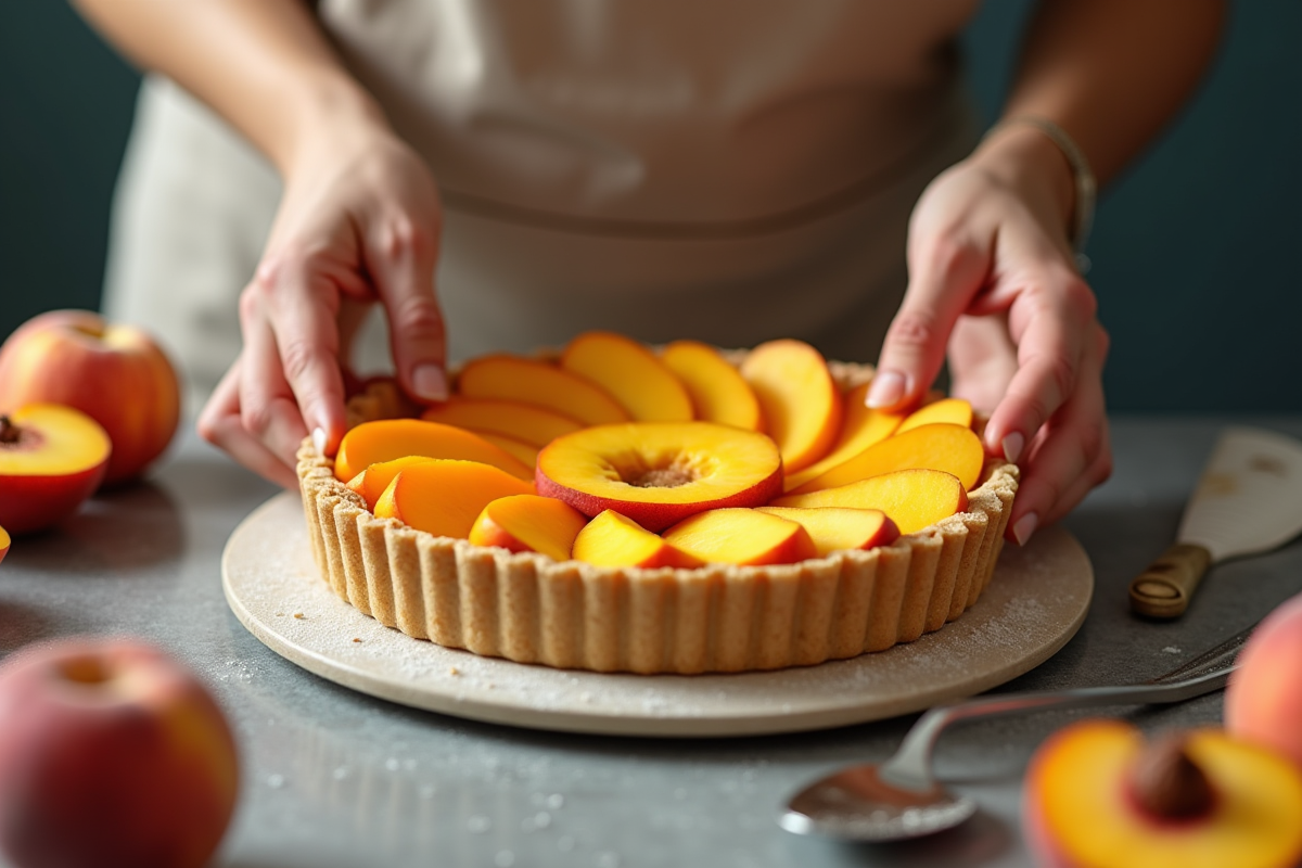 tarte pêches